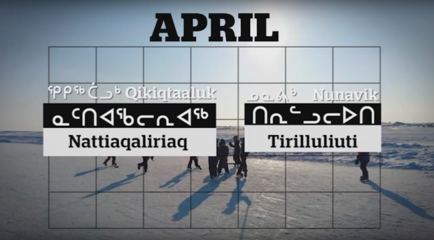 image du mois d'avril en inuktituk