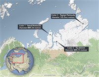 carte des trous dans le permafrost en sibérie