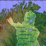 carte des lacs de laponie finlandaise