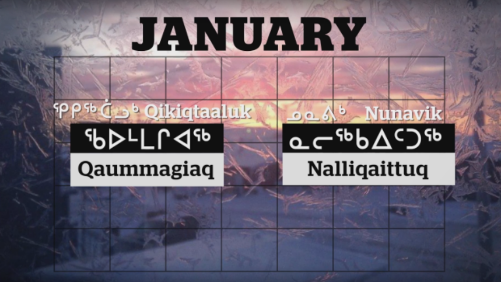 Image du mois de Janvier en inuktitut
